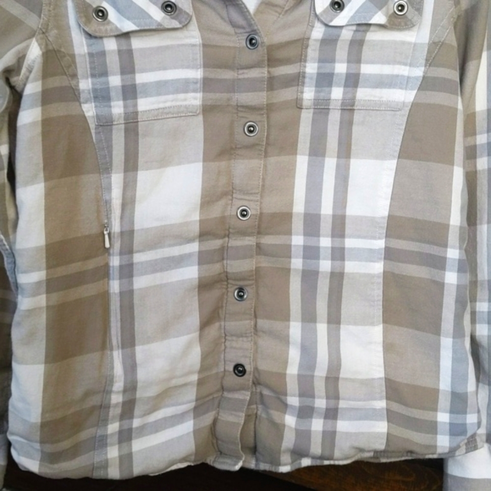 prAna Thermal Lined Flannel Shacket Top - Women's Small - Picture 3 of 7